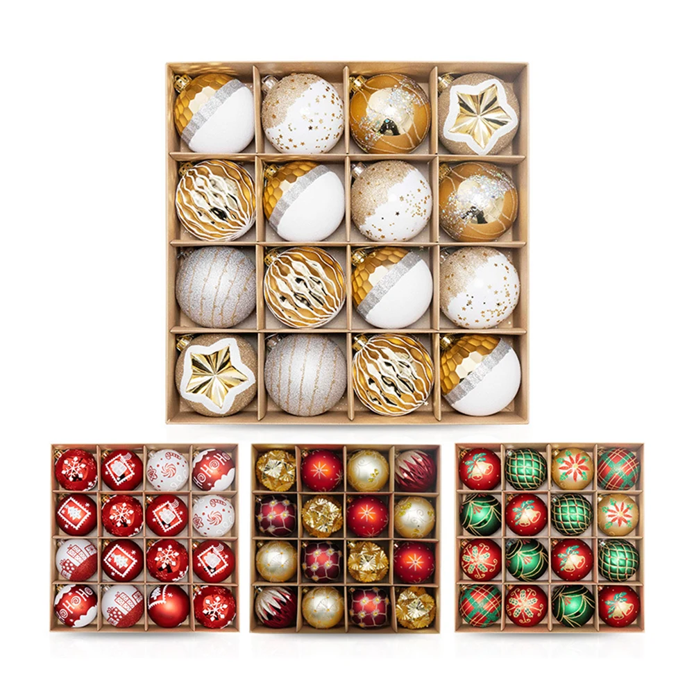 Christmas Tree 16pcs 8cm Colored Balls 1