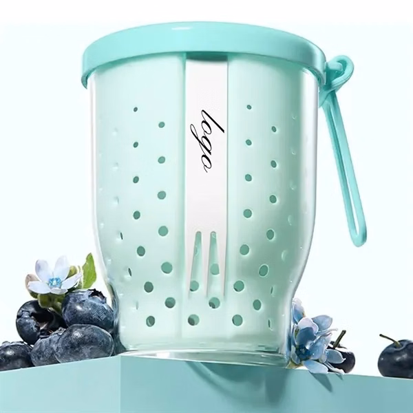 Lunch Bento Salad Cup Container Set With Fork for Commutes, Fitness and Travel