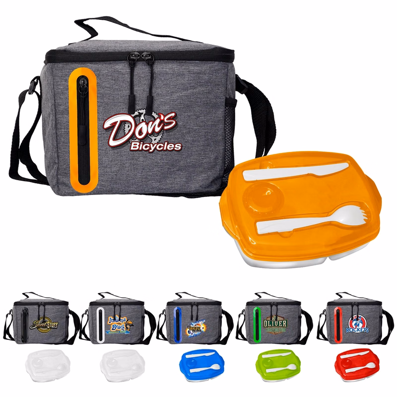 Locking Lid Oval Cooler Lunch Set
