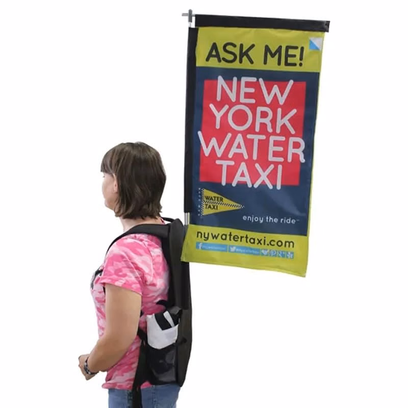 Full Color Backpack Rectangle Flag