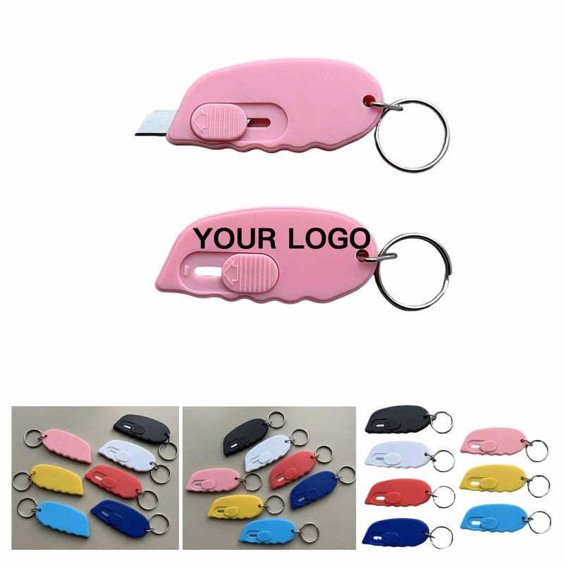Mini Box Cutter Keychain with Retractable Blade