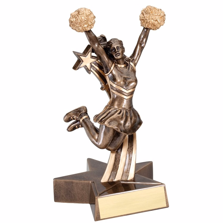 8 1/2" Tall Cheerleading Superstar Resin Award