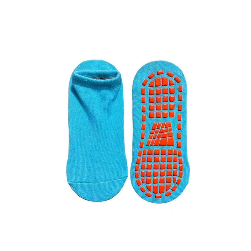 Cotton Grip Trampoline Sock With Anti Slip Sole 9" Length