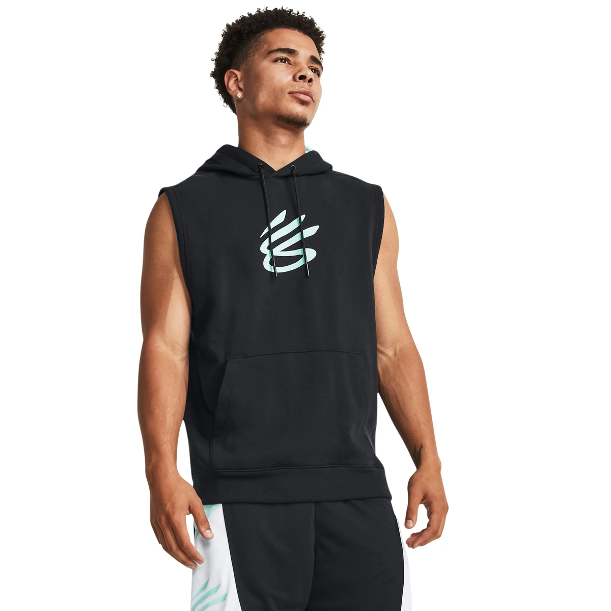 Curry Fleece Men's Sleeveless Hoodie, custom hoodie or sweatshirt with logo imprint 1