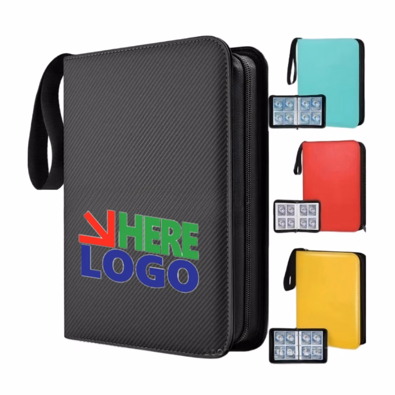 PU Leather 4 Pocket Game Card Binder