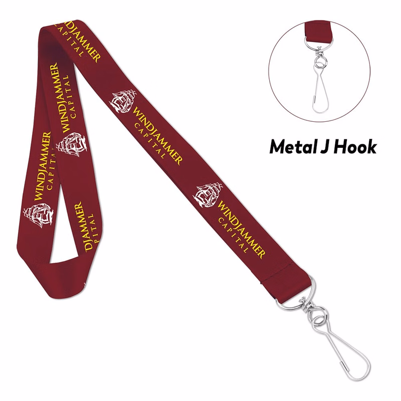 3/4" Dye Sublimated Lanyard With Metal J Hook