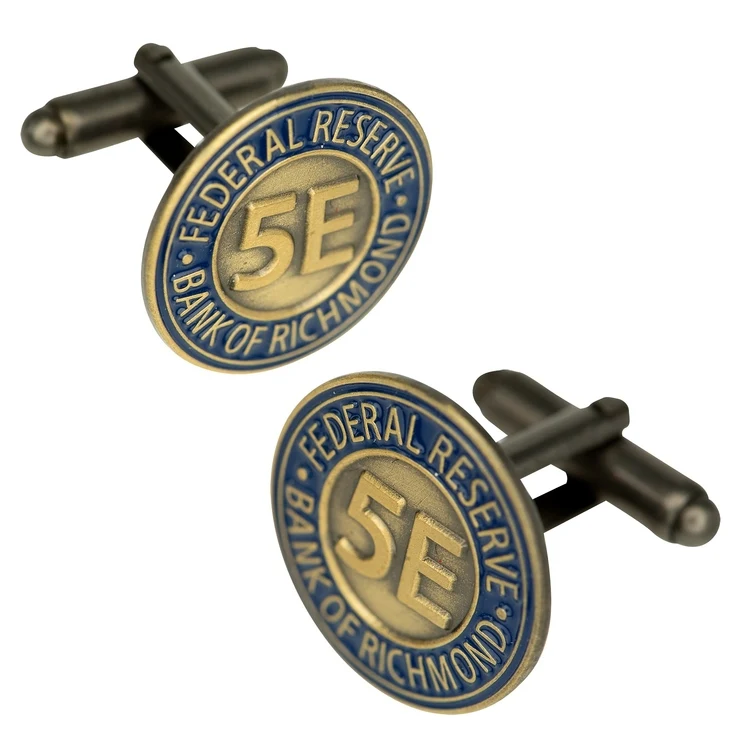 Die Struck Cufflinks Antique Finish (3/4") 1