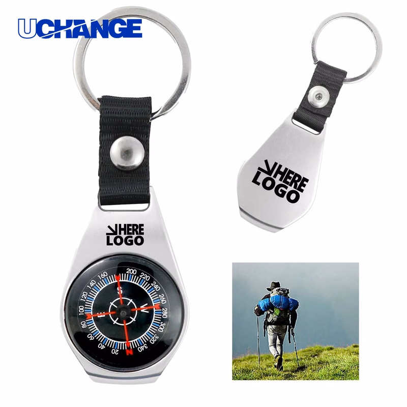 Compass Outdoor Alloy Keychain