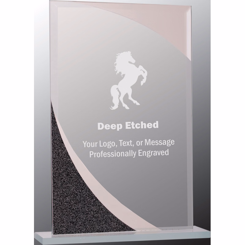 7 1/2" Rectangle Designer Glass Award