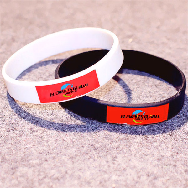 Black And White Silicone Bracelet