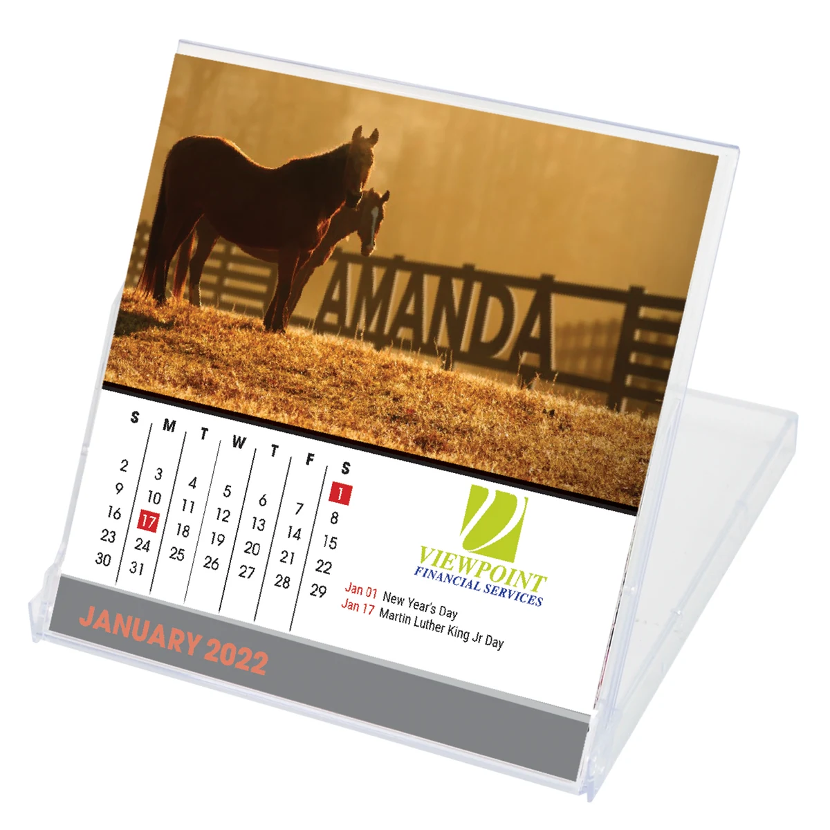 Jewel Case Calendar w/Name Personalization (Compact Size) 1