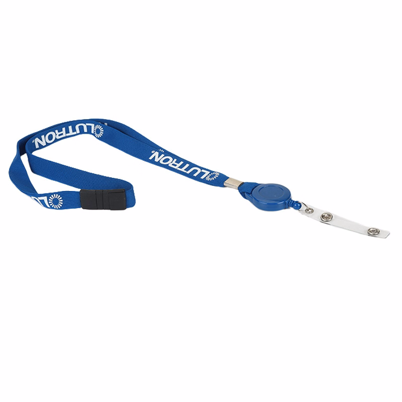 3/4" Polyester Retractable Breakaway Lanyard with Badge Reel
