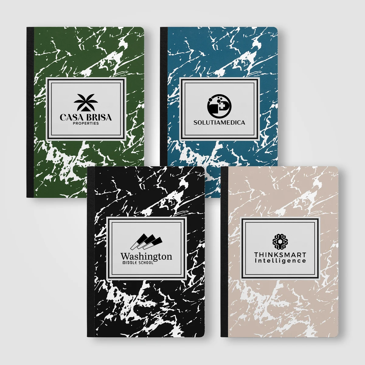 Slate FSC Paper Marble Hardcover Composition Notebook – A5 1