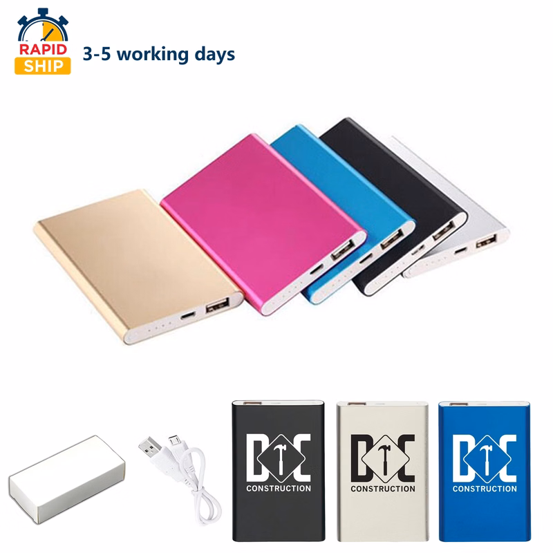 Rapid Ship Slim Aluminum Universal Power Bank 5000mAh