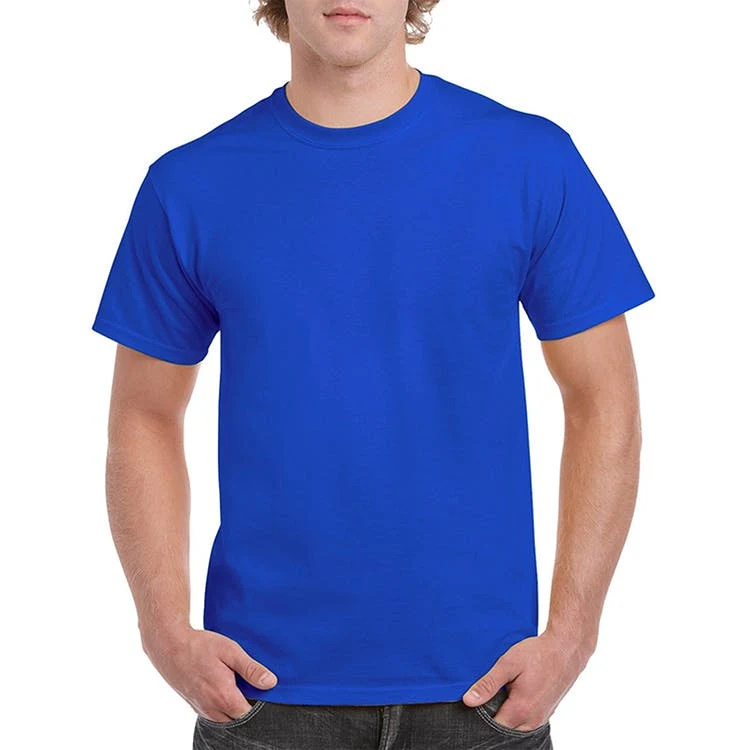 Gildan Cotton Men's T-Shirts Indigo Blue Large 1