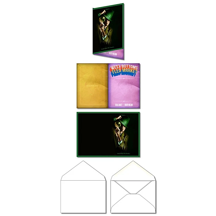 Greeting Card - 3.5x5 Folded with Envelopes – UV-Coated (1S) – 10 pt. 1