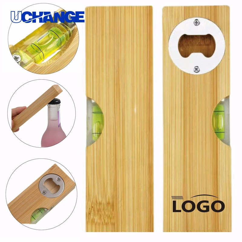 Multifunctional Wooden Spirit Level Bottle Opener Tool