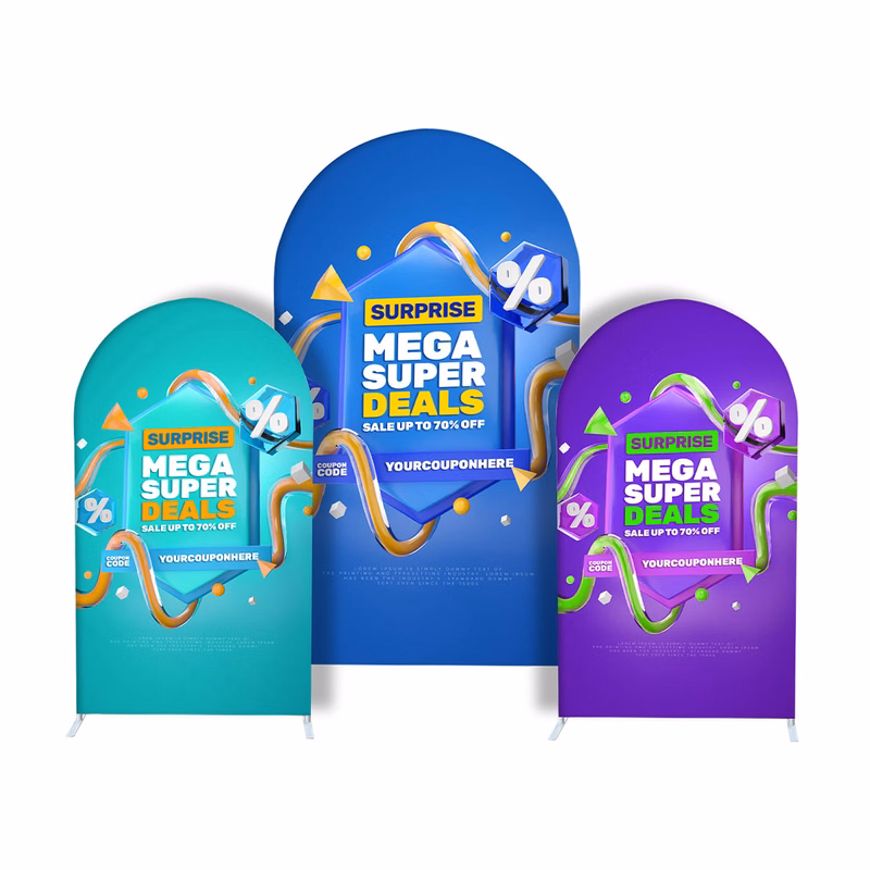 3-Piece Arch Display Fabric Only - Kit A - 1 Side Imprint