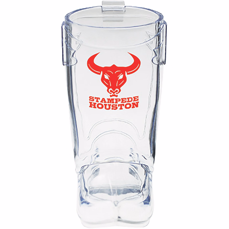 2oz Plastic Cowboy Boot Shaped Sidecar Hook Shot Glass