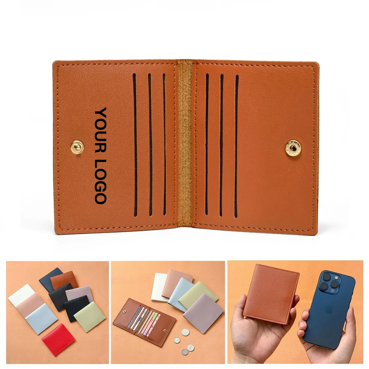 Slim PU Leather Card Holder Wallet for Daily Use 1