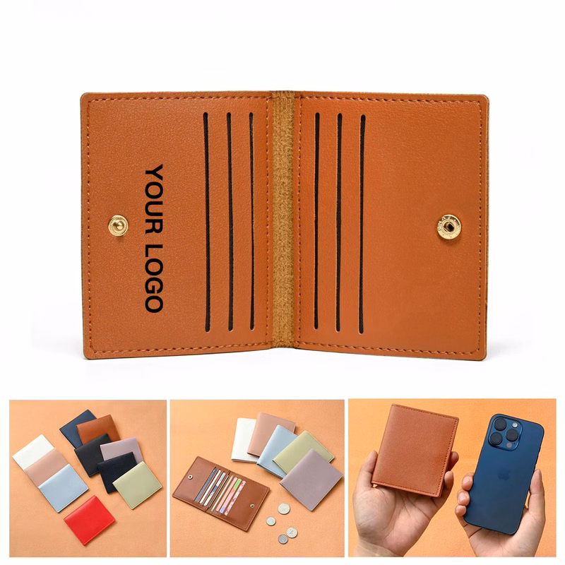 Slim PU Leather Card Holder Wallet for Daily Use