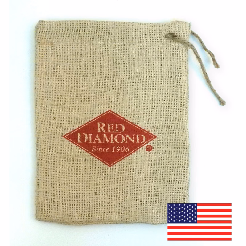 Pine Cone Jute/Burlap Drawstring Bag 8X10"