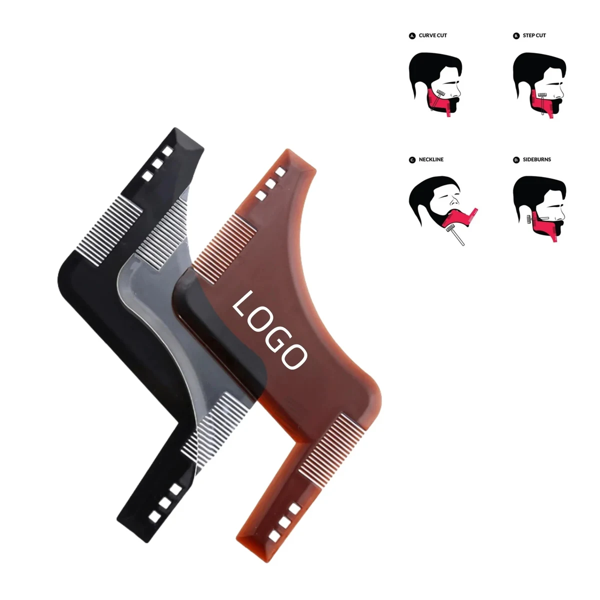 Plastic Beard Shaping Comb Style Template Tool 1