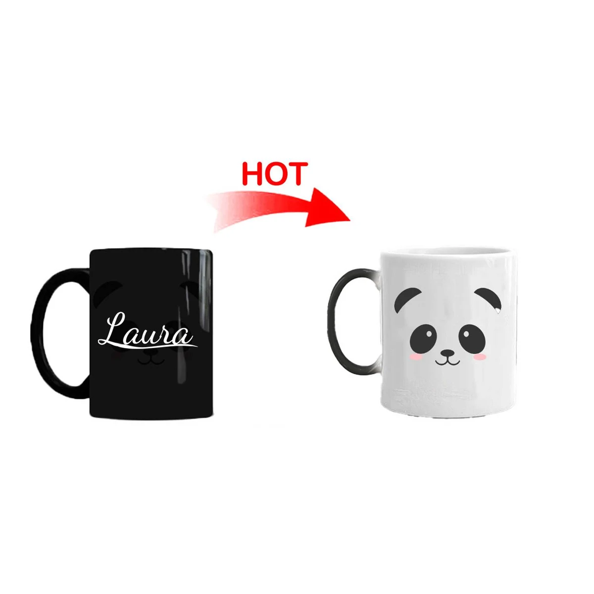 10oz Panda Color Changing Ceramic Coffee Mug 1