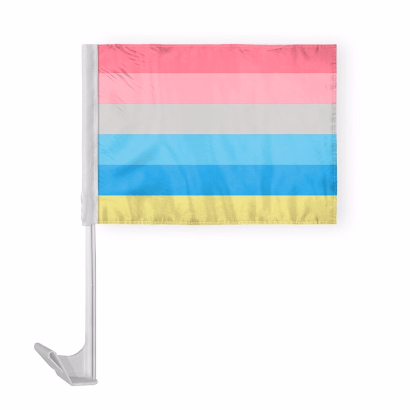 12 " x 16 " ePoly Genderflux Economy Car Flag