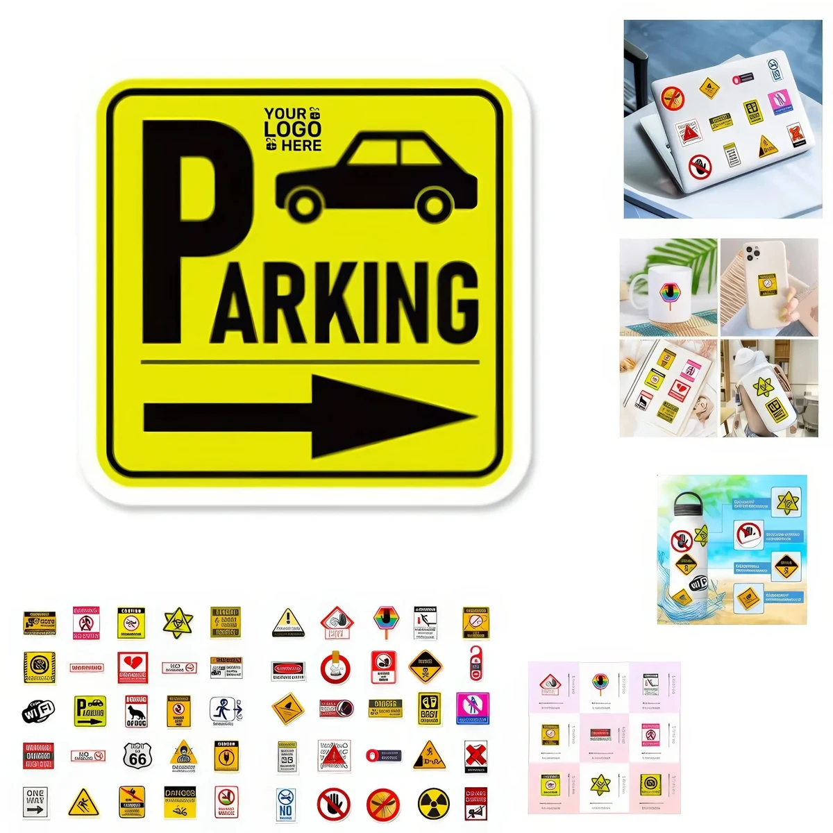Realistic Warning Sign Waterproof Stickers 1