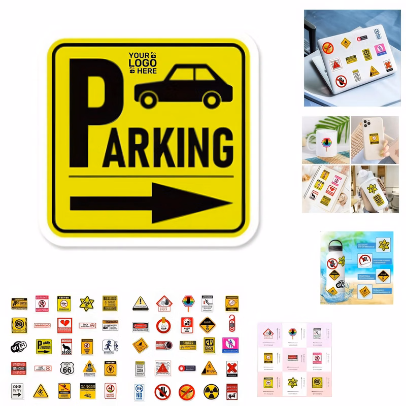 Realistic Warning Sign Waterproof Stickers