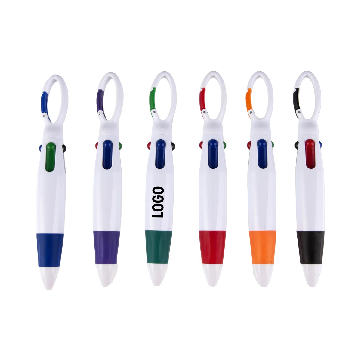 Lightweight Click Action Pen With Hanging Loop, custom pen with logo imprint 1