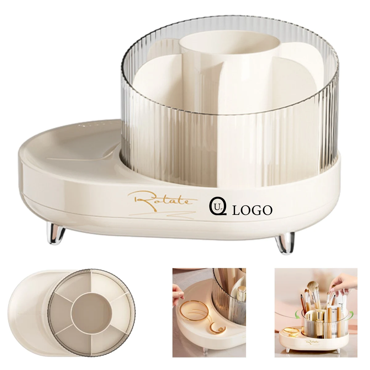Rotating Cosmetics Desk Organizer 1