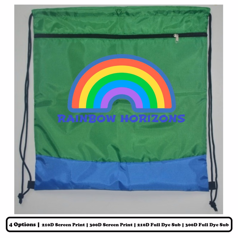 Sublimation Multi-Panel Polyester Drawstring Bag w/