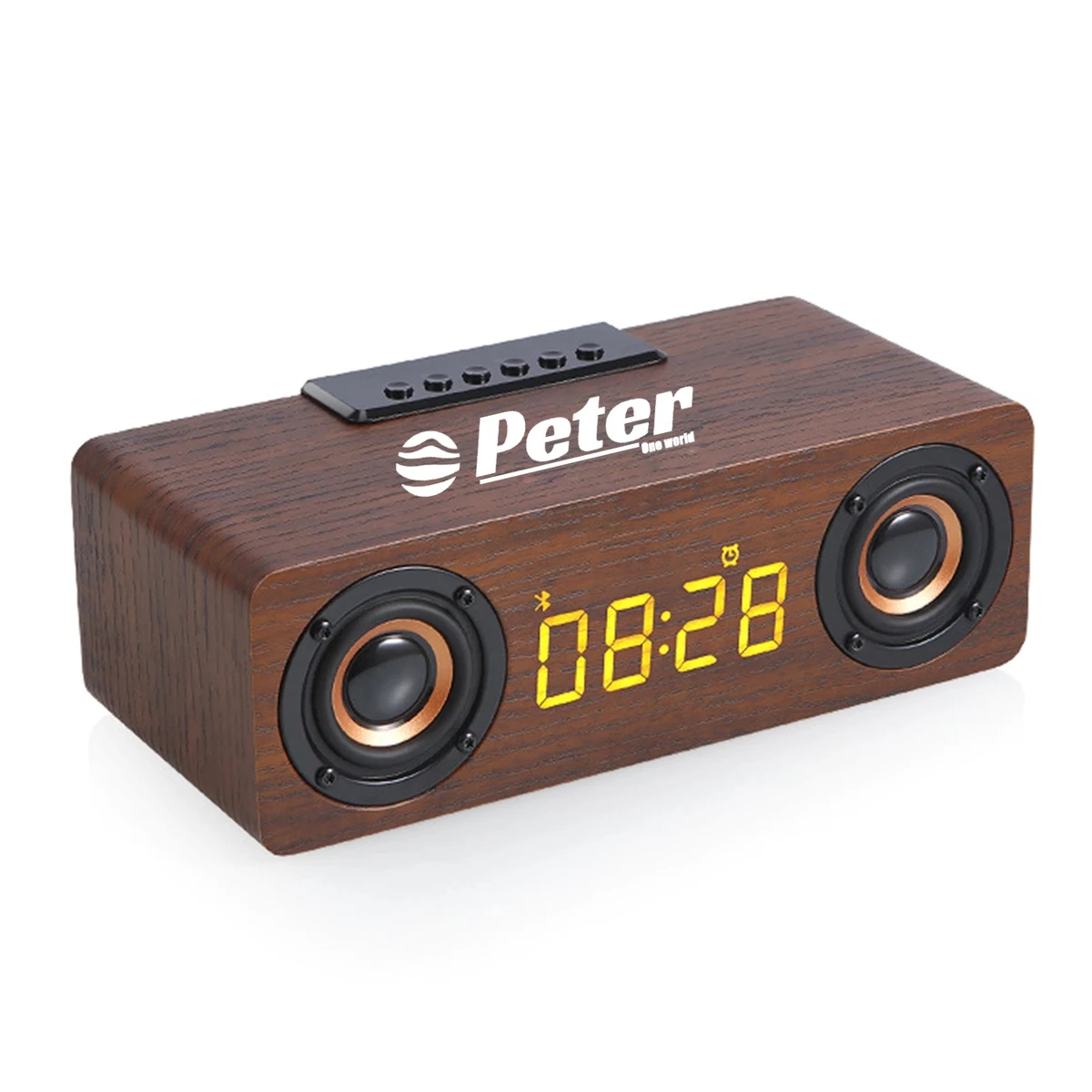 Alarm Clock With Wireless Fast Charger Retro Speaker 1
