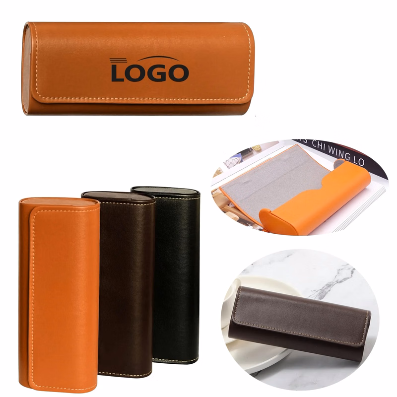 Leather Glasses Case Hard Shell