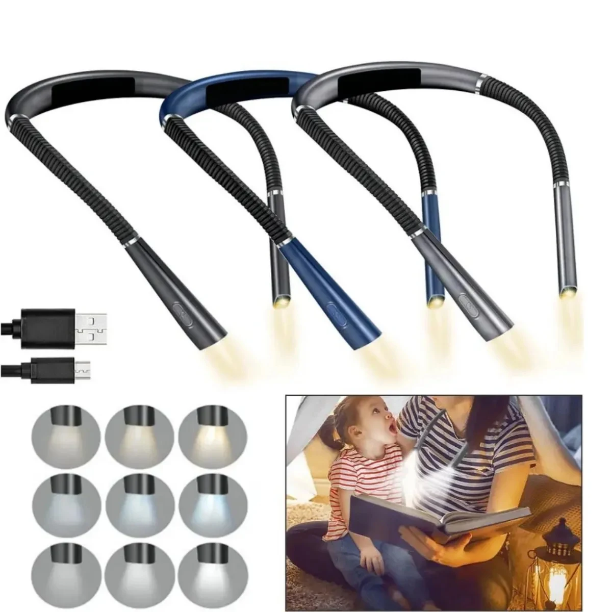 Rechargeable LED Neck Reading Light 1