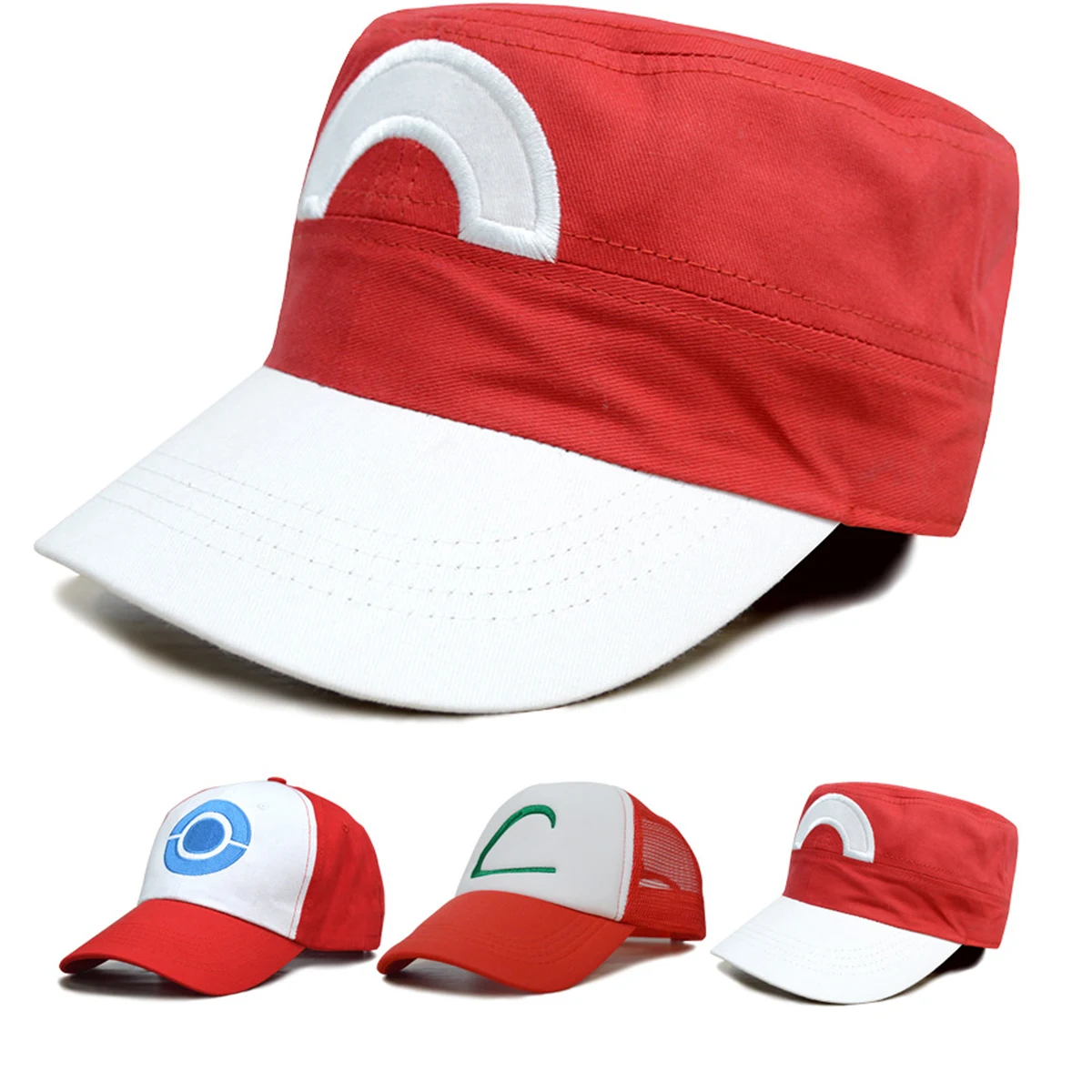 Cartoon Baseball and Tennis Hats 1