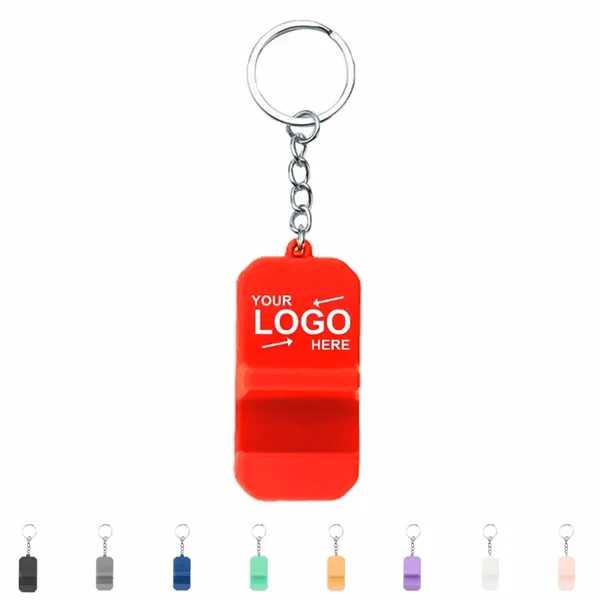 Custom Silicone Dual Function Phone Holder Keychain — Travel Accessory Promo