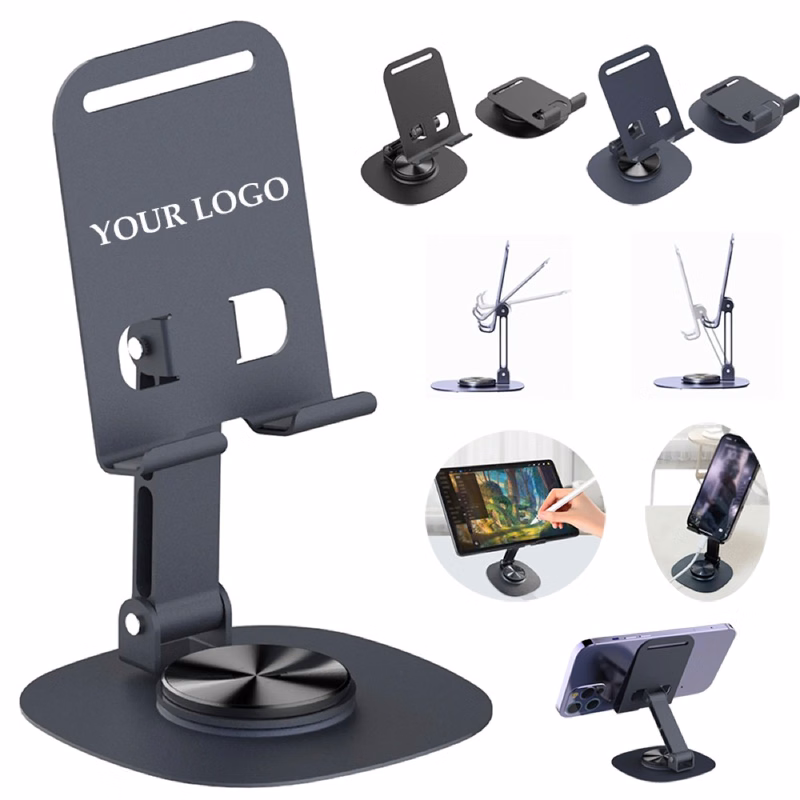 Cradle Stand Mobile Phone Desk Stand Anti-slip 360 Rotating Metal Mobile Phone Holders