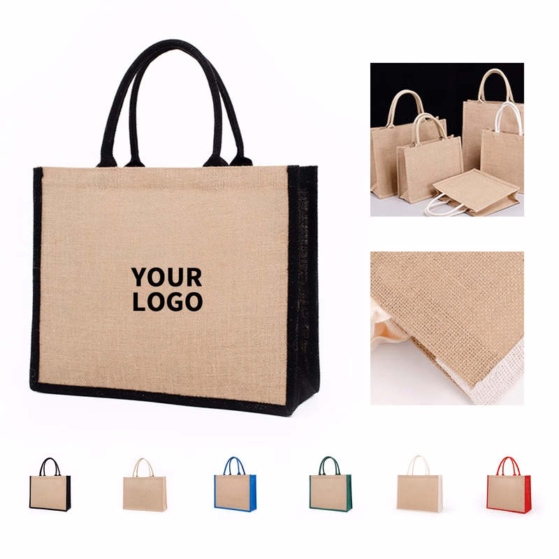 Jute Fabric Large Capacity Shopping Tote Bag