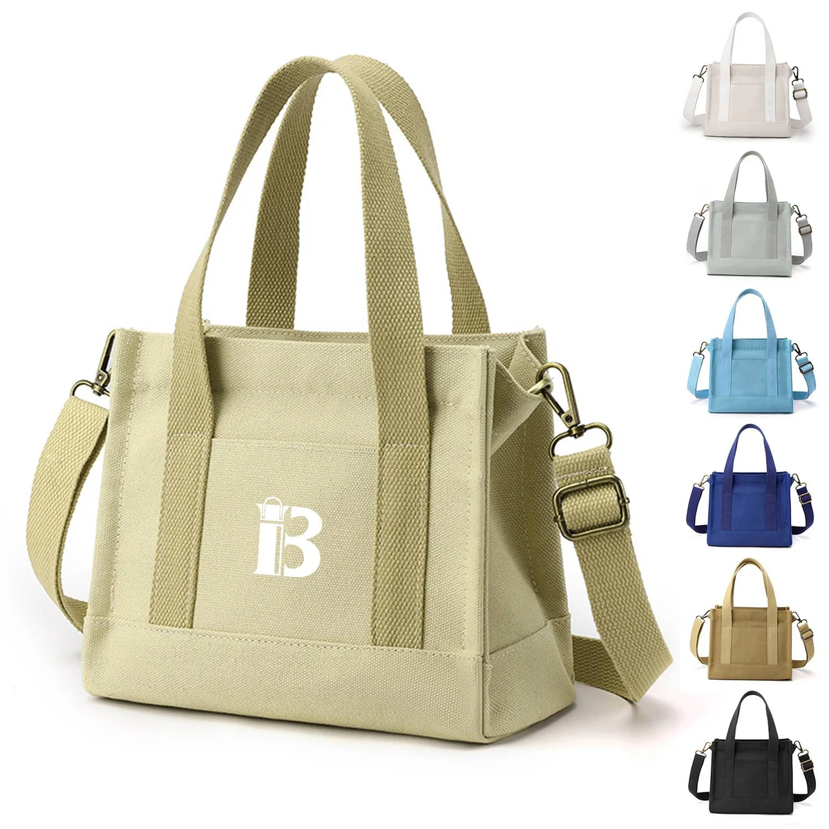 Mini Tote Bag for Women Canvas Crossbody Purse 1
