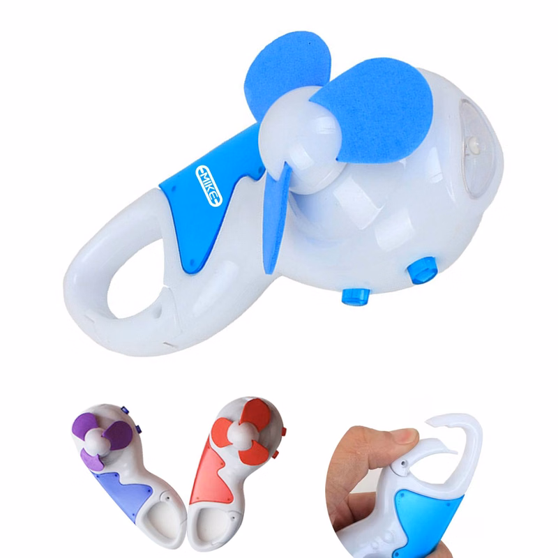 Portable Mini LED Handheld Fan w/ Carabiner