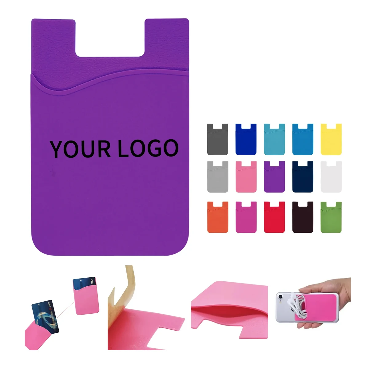 3.3 Inch Silicone Phone Wallet Practical for Cards or Cash 1