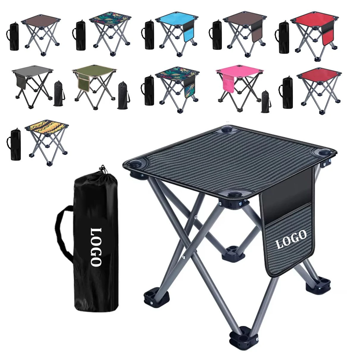 Camping Folding Stool, custom folding chair with logo imprint 1