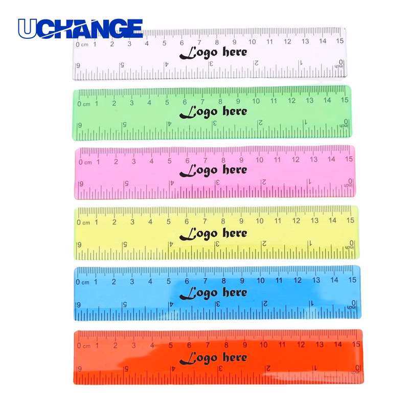 6-Inch Transparent Plastic Ruler
