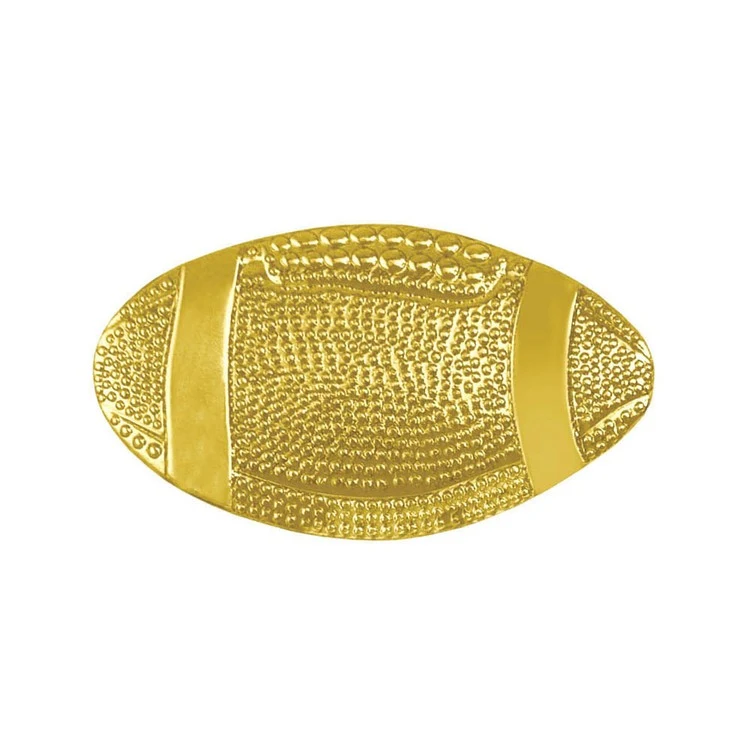 Football Bright Gold Chenille Lapel Pin 1