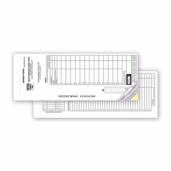 Deposit Tickets, Loose, Maximum entry