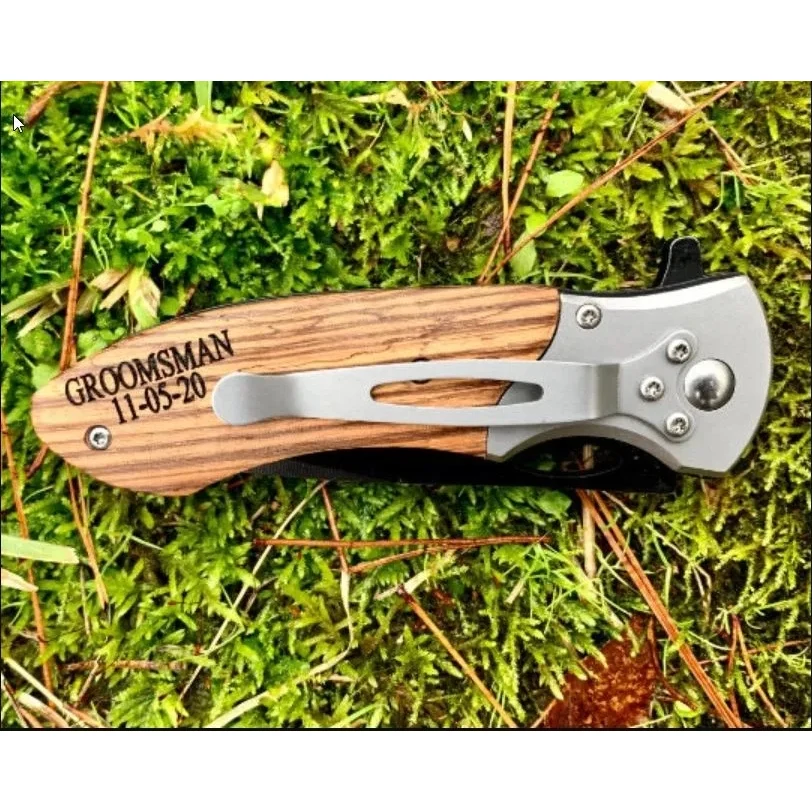 Custom Engraved Pocket Knife Made in the U.S.A. 1