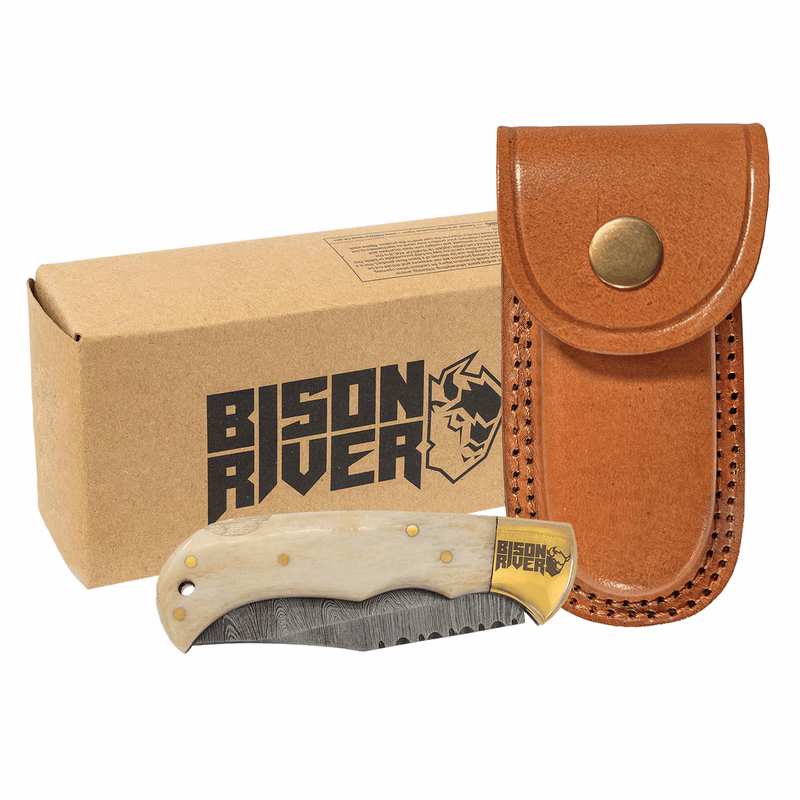 Bison River 3.75" Bone Folding Knife